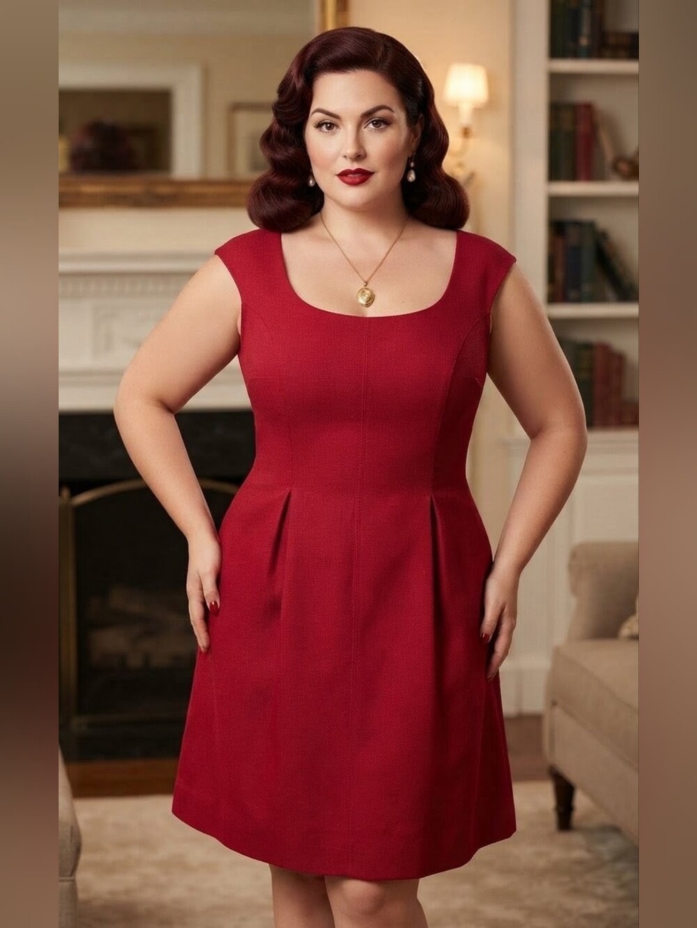 Vintage Y2K 9&Co Red Party Dress Size 16